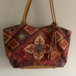 Vintage Womans Atenti Talestry/Carpet Shoulder Bag - Bohemian Style